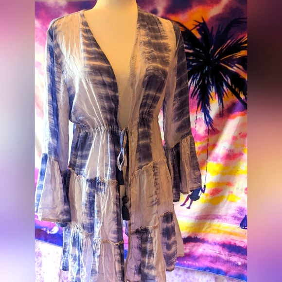 Blue Island Beach Cover up Size M. NWOT - Picture 8 of 9